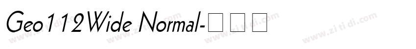 Geo112Wide Normal字体转换